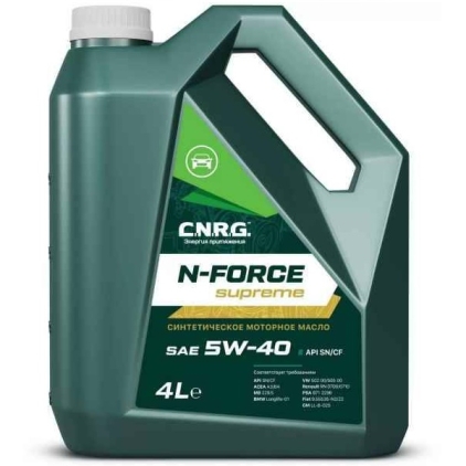 Масло моторное CNRG N-Force Supreme 5W40 4л. пластиковая канистра